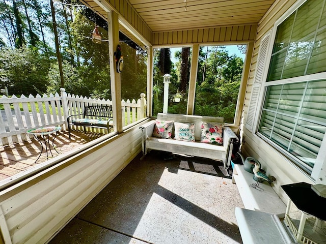 view of sunroom