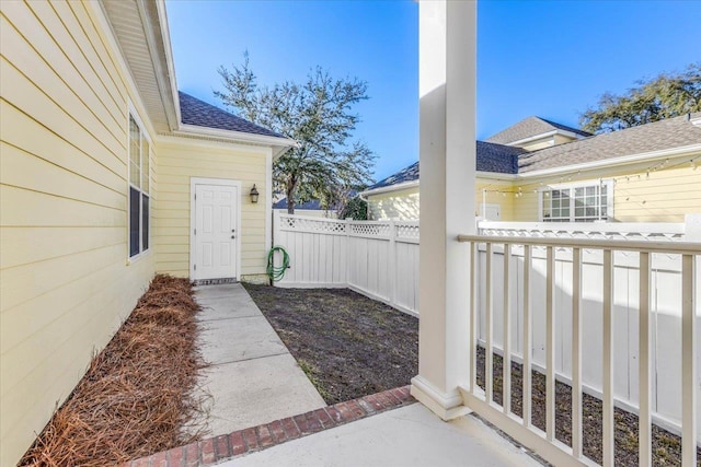 view of patio / terrace with fence