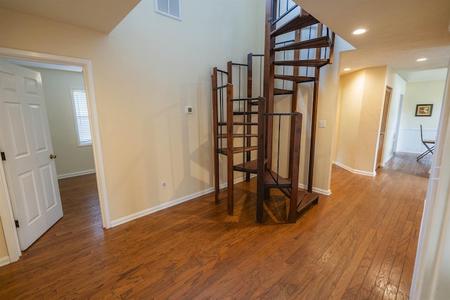 6611 Crooked Creek Rd, Tallahassee, FL 32311 - stairway with wood finished floors and recessed lighting