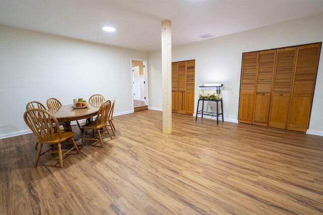 6611 Crooked Creek Rd, Tallahassee, FL 32311 - dining area with light wood-style floors and recessed lighting