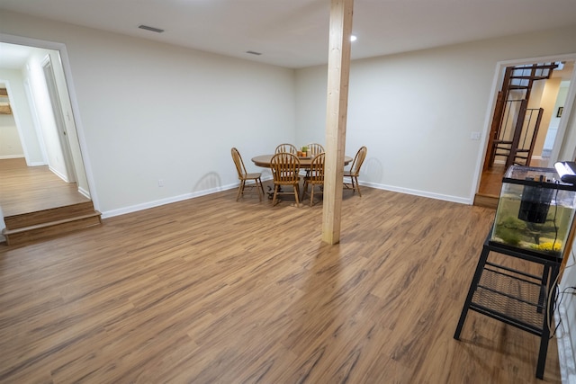 6611 Crooked Creek Rd, Tallahassee, FL 32311 - dining area with wood finished floors and baseboards