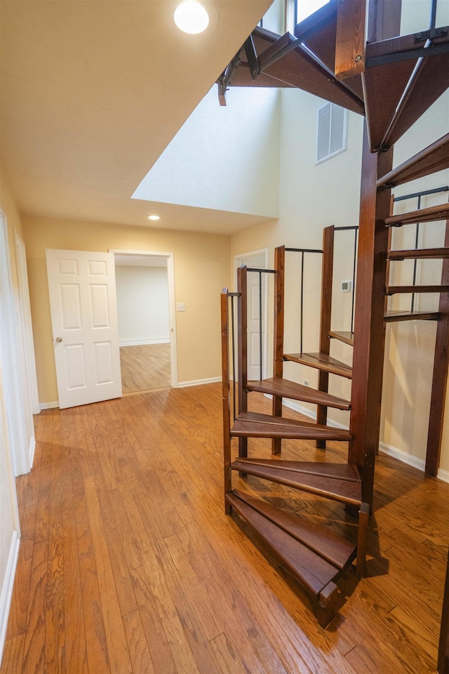 6611 Crooked Creek Rd, Tallahassee, FL 32311 - stairway with wood-type flooring and recessed lighting