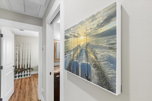 hallway featuring hardwood / wood-style floors