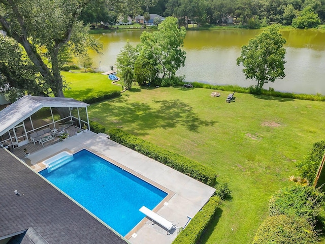 6509 Alan A Dale Trl, Tallahassee, FL 32309 - bird's eye view of a large body of water and a pool area