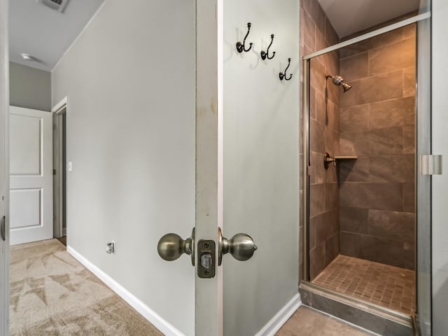 bathroom with walk in shower