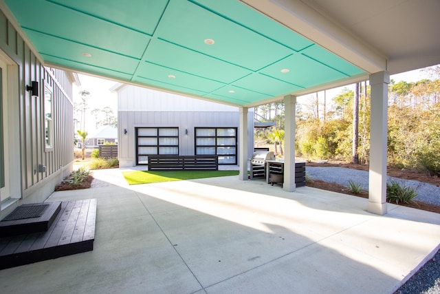 view of patio / terrace featuring grilling area