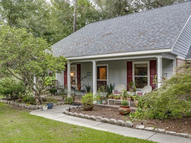 view of front of home with a porch