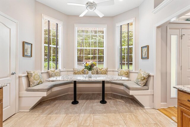 3540 Trillium Ct, Tallahassee, FL 32312 - sitting room featuring ceiling fan and baseboards