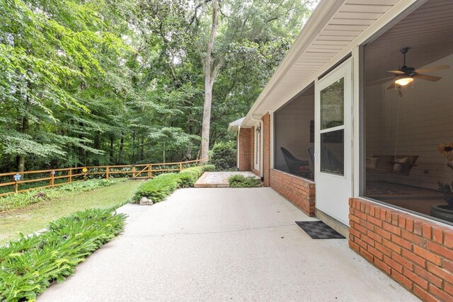 3540 Trillium Ct, Tallahassee, FL 32312 - view of patio featuring ceiling fan