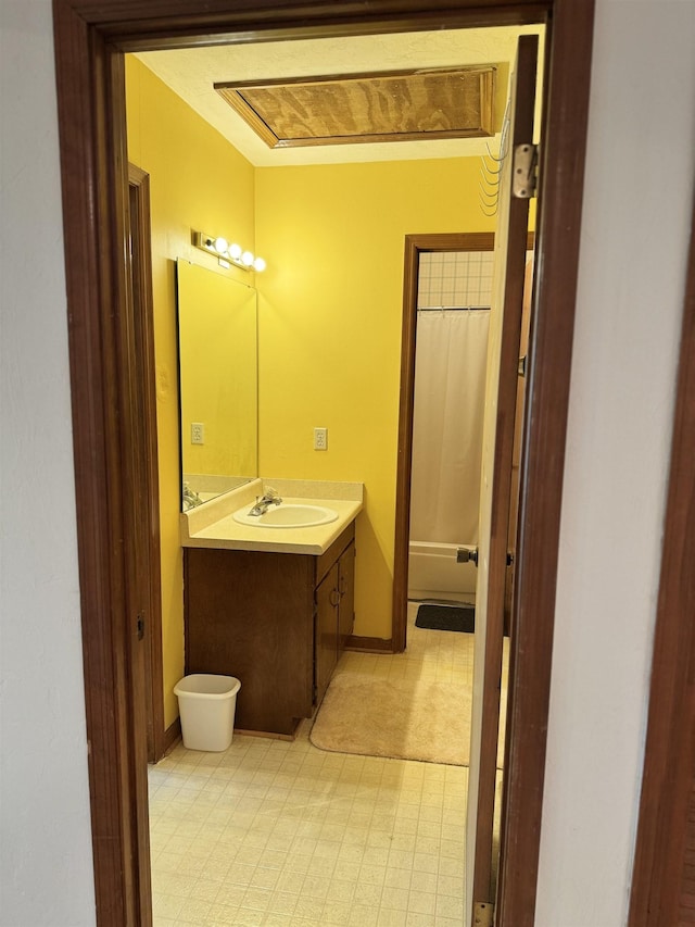 1108 Green Tree Ct Unit 1, Tallahassee, FL 32304 - full bathroom with vanity and a shower with curtain