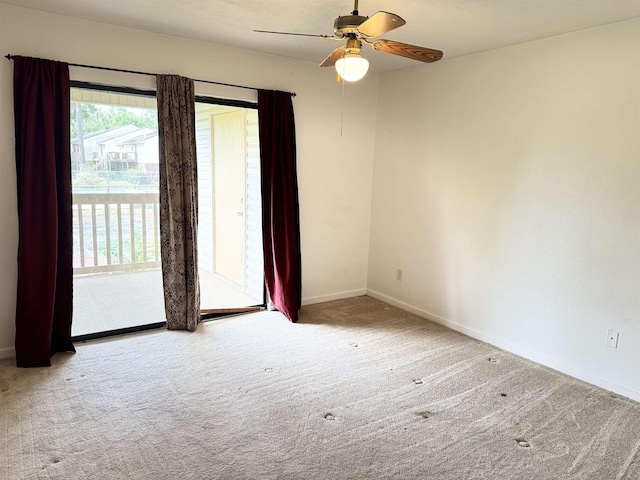 1108 Green Tree Ct Unit 1, Tallahassee, FL 32304 - spare room with carpet flooring, plenty of natural light, and ceiling fan