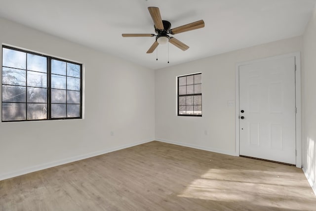 1115 Joe Louis St, Tallahassee, FL 32304 - empty room with a ceiling fan and light wood-type flooring