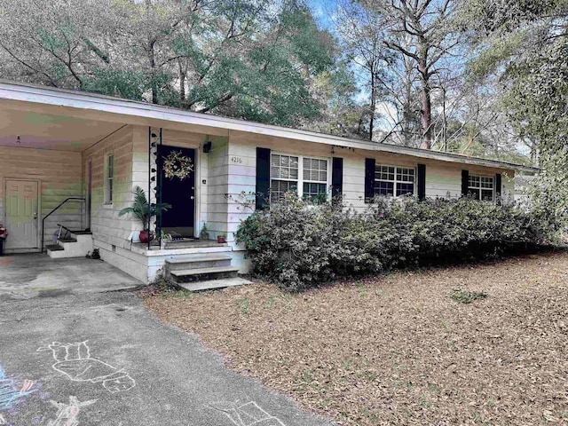 view of ranch-style home