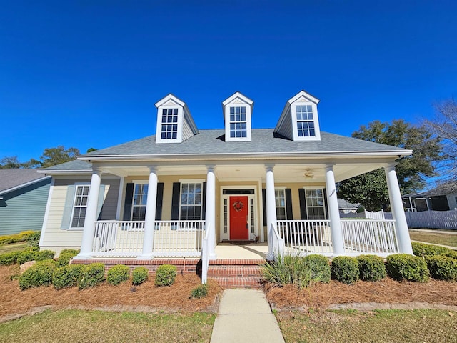 view of front of home featuring a porch