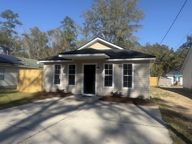 view of bungalow-style house