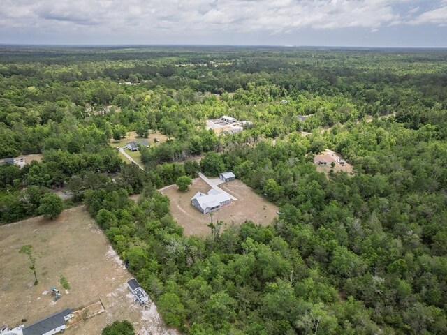 aerial view with a forest view