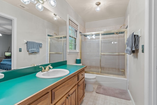 1961 Chatsworth Way, Tallahassee, FL 32309 - full bath featuring vanity, bath / shower combo with glass door, and tile patterned floors