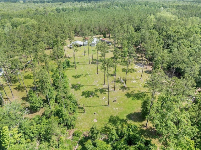 bird's eye view of a heavily wooded area