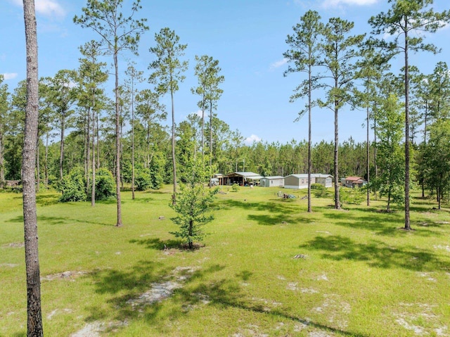 view of property's community featuring a yard