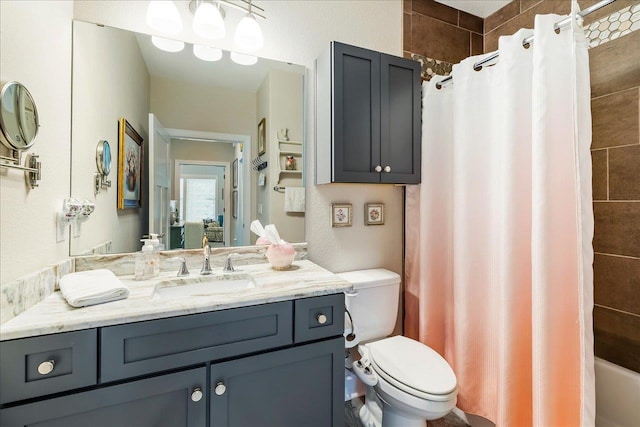 7277 White Clover Ct, Tallahassee, FL 32311 - full bathroom featuring vanity, toilet, and shower / tub combo