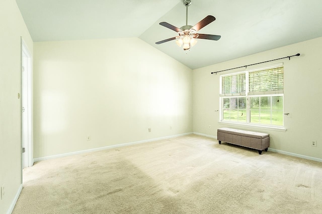 8325 Yellow Ln, Tallahassee, FL 32311 - carpeted spare room featuring lofted ceiling and ceiling fan