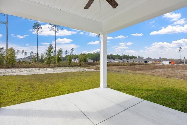273 Springdale Dr, Crawfordville, FL 32327 - view of patio / terrace with ceiling fan and a residential view