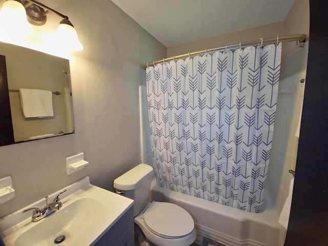 2031 Holmes St, Tallahassee, FL 32310 - bathroom featuring shower / tub combo, vanity, and toilet