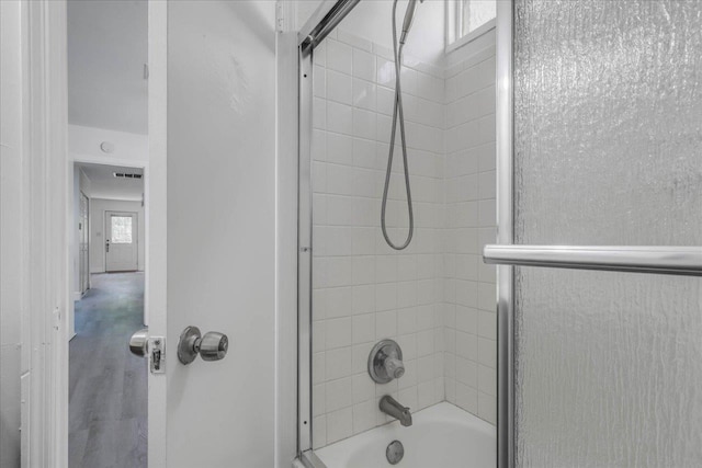 1317 Airport Dr Unit F12, Tallahassee, FL 32304 - bathroom with enclosed tub / shower combo and visible vents