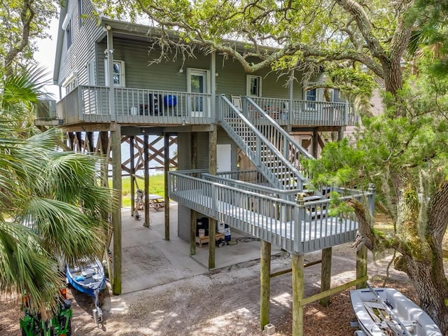 exterior space with a carport