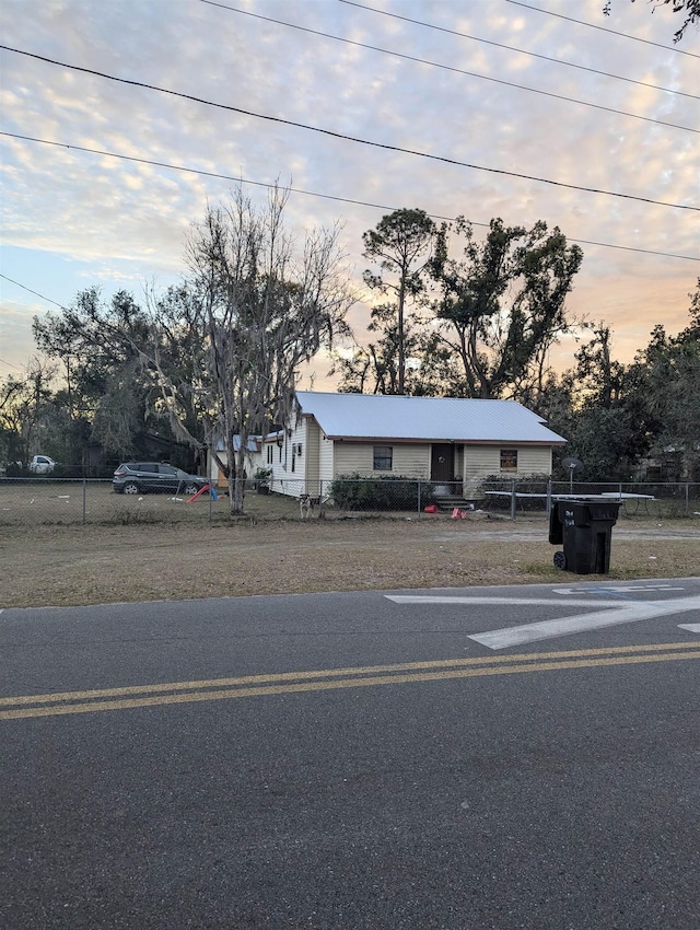 view of single story home