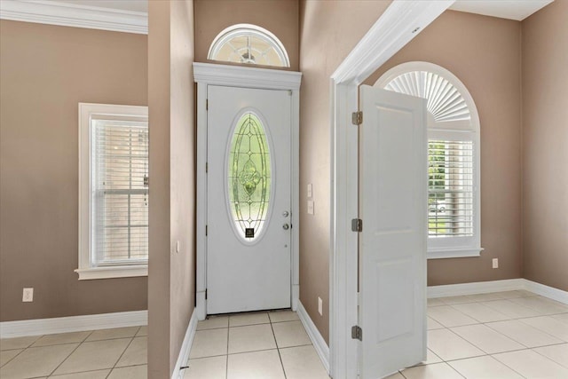 view of tiled foyer