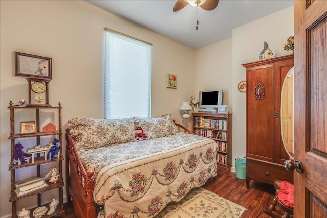 24064 Lanier St, Tallahassee, FL 32310 - bedroom featuring ceiling fan and dark wood finished floors