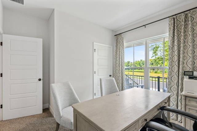 office with carpet floors