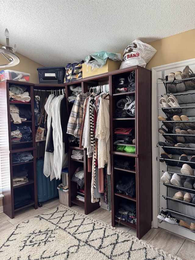 spacious closet with hardwood / wood-style flooring