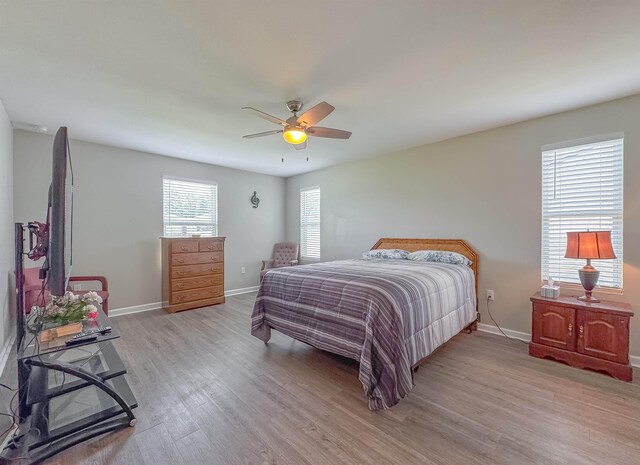 4641 Rivers Landing Way, Tallahassee, FL 32303 - bedroom featuring light wood finished floors and ceiling fan