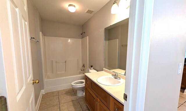 3320 Sugar Berry Way, Tallahassee, FL 32303 - bathroom featuring toilet, vanity, tile patterned floors, and visible vents