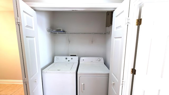 3320 Sugar Berry Way, Tallahassee, FL 32303 - washroom with washing machine and dryer, laundry area, and light tile patterned floors