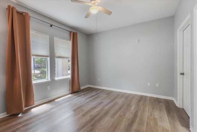 2801 Chancellorsville Dr Unit 1217, Tallahassee, FL 32312 - spare room featuring wood finished floors and a ceiling fan