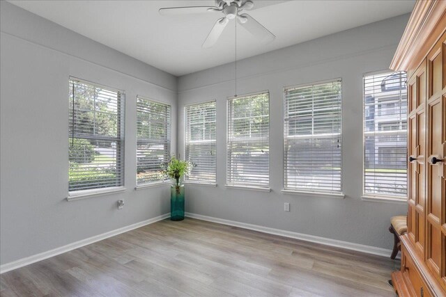 2801 Chancellorsville Dr Unit 1217, Tallahassee, FL 32312 - unfurnished sunroom with wood finished floors and baseboards
