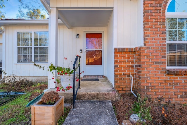 view of doorway to property