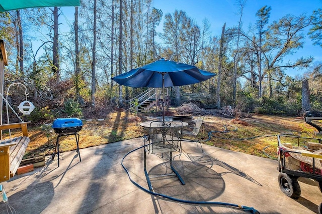 view of patio featuring grilling area