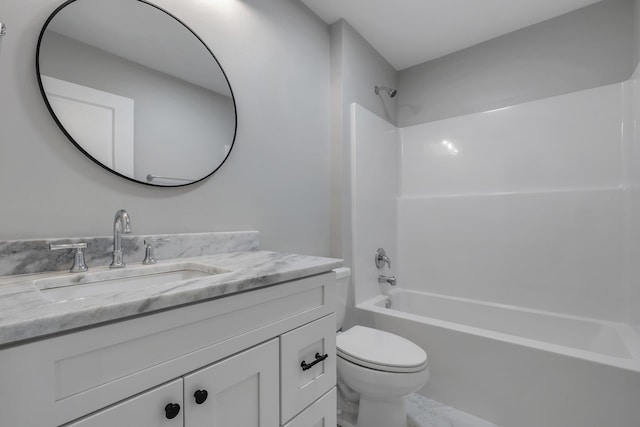 1695 Landing St, Carrabelle, FL 32322 - full bath with vanity, shower / bathtub combination, and marble finish floors