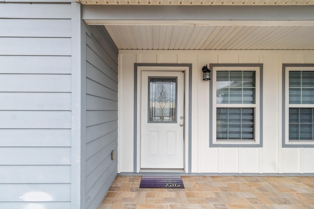 view of doorway to property