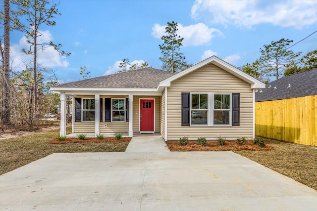 view of bungalow