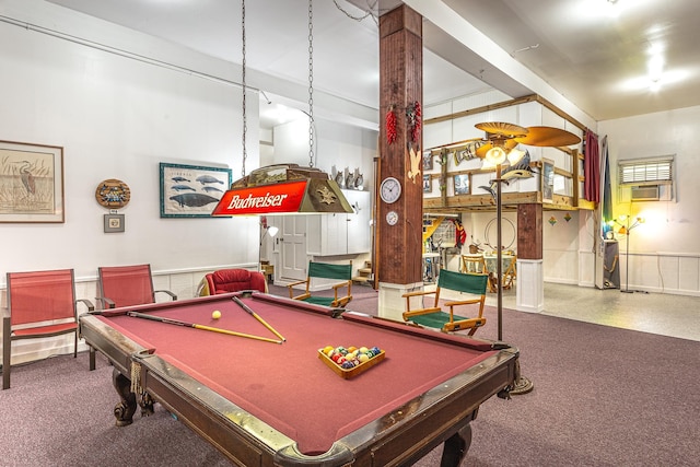 game room featuring pool table