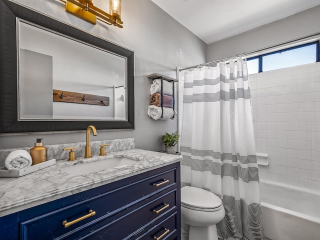 420 Indian Village Trl, Tallahassee, FL 32304 - bathroom with toilet, vanity, and shower / bath combo with shower curtain