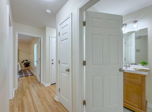 804 Medical Commons Ct, Tallahassee, FL 32310 - hallway with light wood finished floors and baseboards