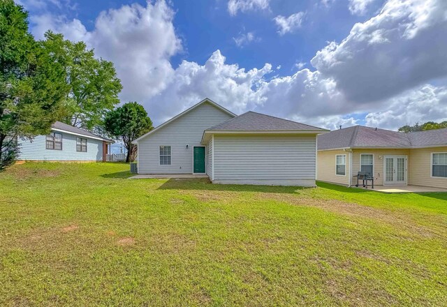 804 Medical Commons Ct, Tallahassee, FL 32310 - back of property featuring french doors, a patio, and a yard