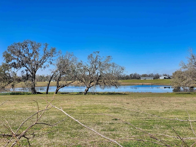 view of yard featuring a water view