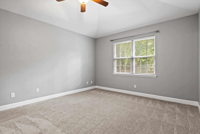 1652 Eagles Watch Way, Tallahassee, FL 32312 - spare room featuring carpet floors, ceiling fan, and vaulted ceiling